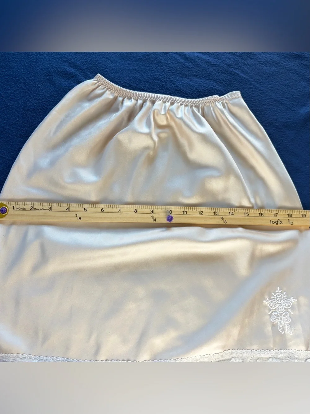 VTG 80s Christian Dior Monogramed Lingerie set size S/M Lace Camisole and Slip